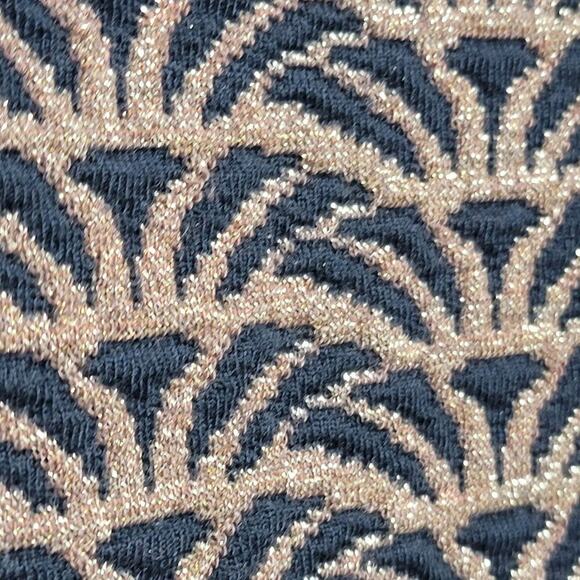 Metallic Quilted Short Sleeve Dress Medium Signature Collection 669 - Picture 9 of 11